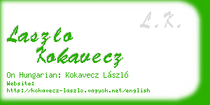 laszlo kokavecz business card