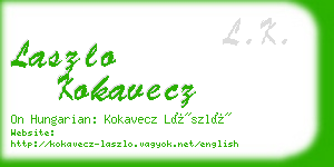 laszlo kokavecz business card